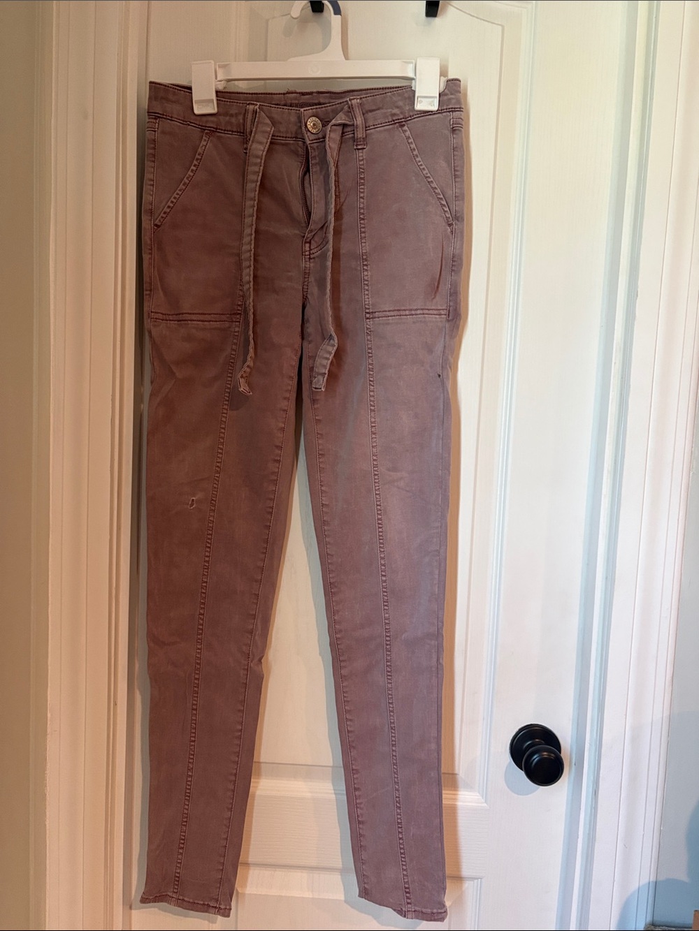 American Eagle Outfitters Mauve/Pink Skinny Cargo Pants